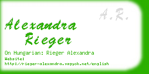 alexandra rieger business card